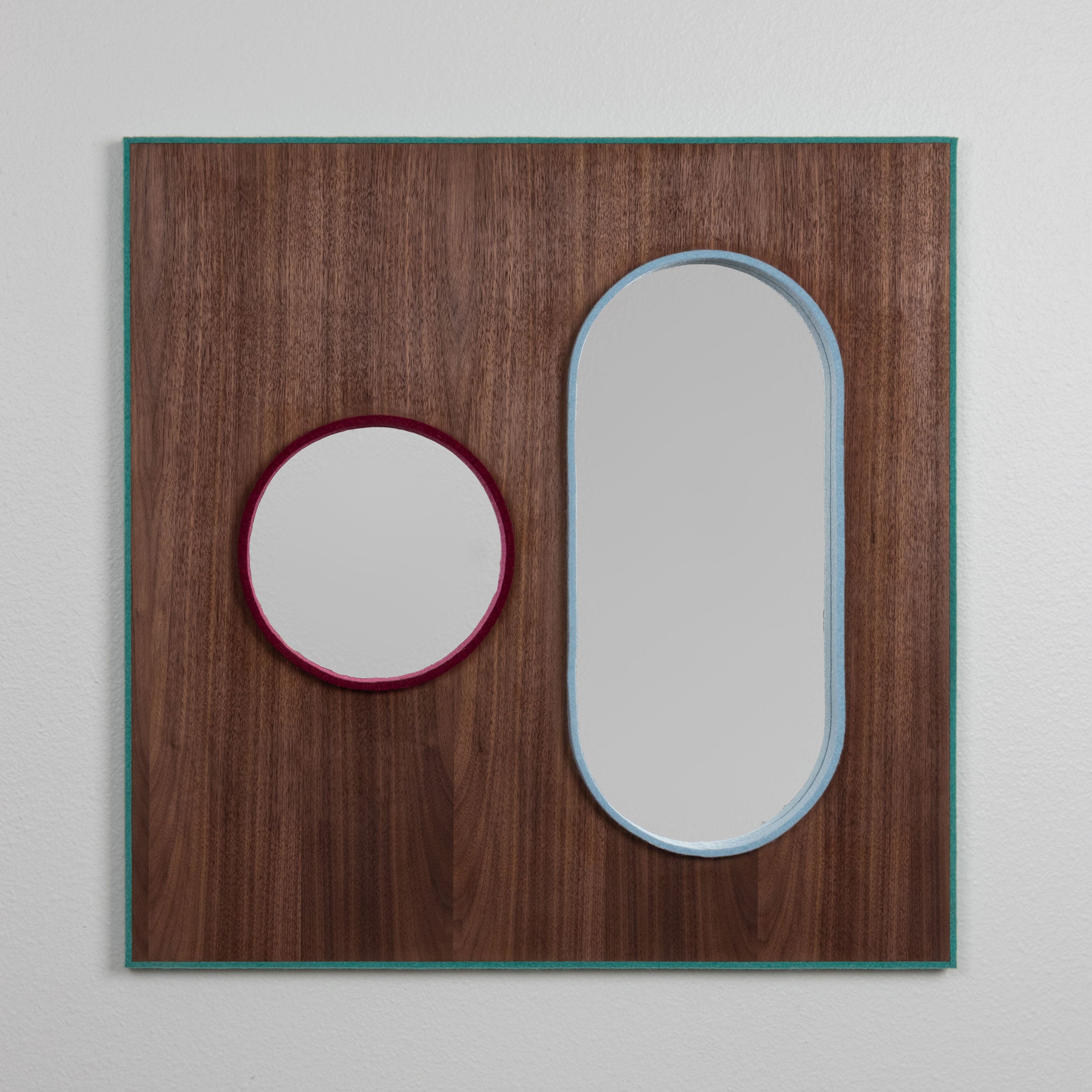 Juxt Felt Trim Mirror | Sleek and Colorful Mirrors