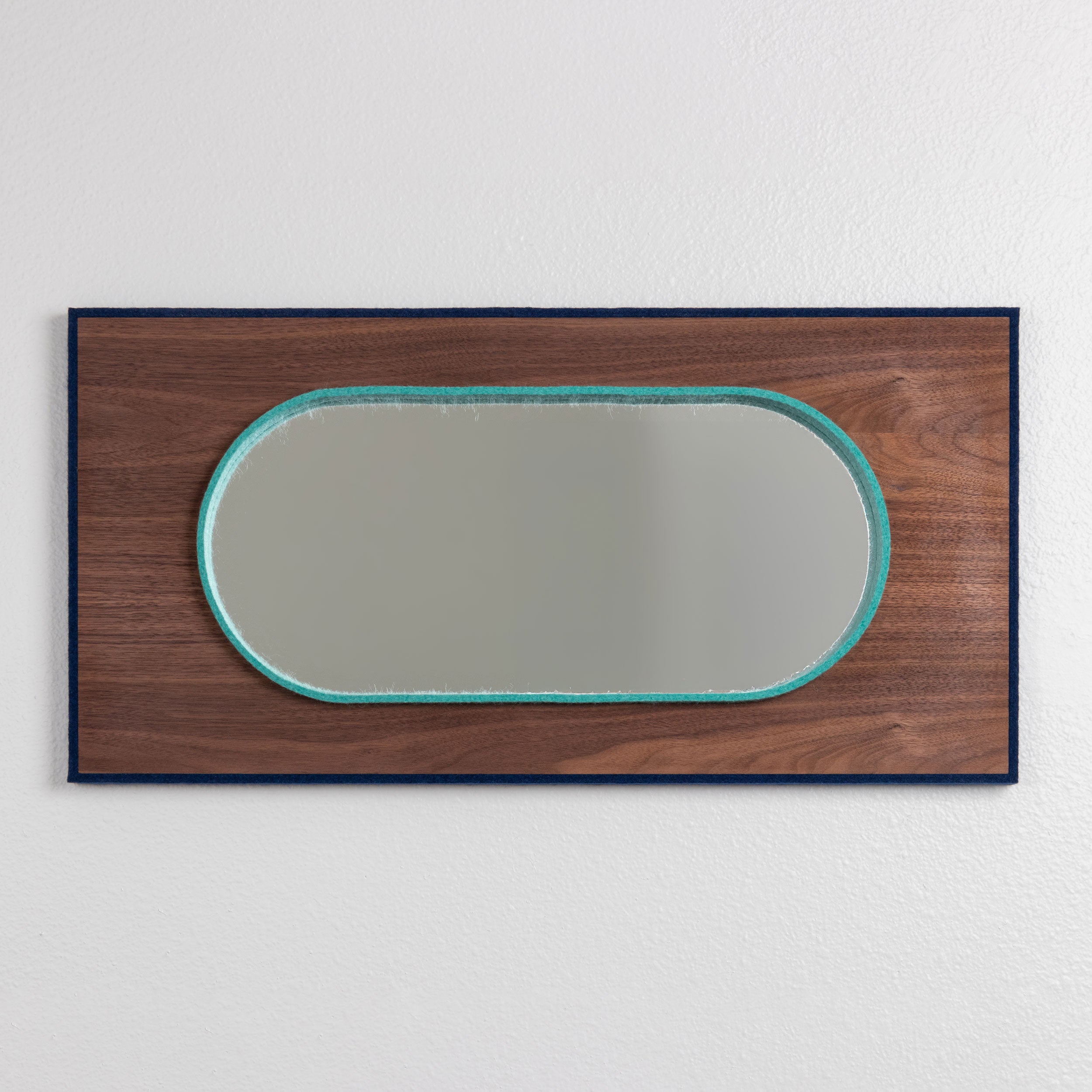 Juxt Felt Trim Mirror | Sleek and Colorful Mirrors